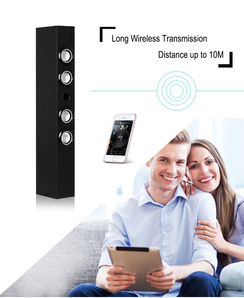 professional loud wooden BT Remote Control mp3 speaker tower speaker with high power - ANKUX.COM
