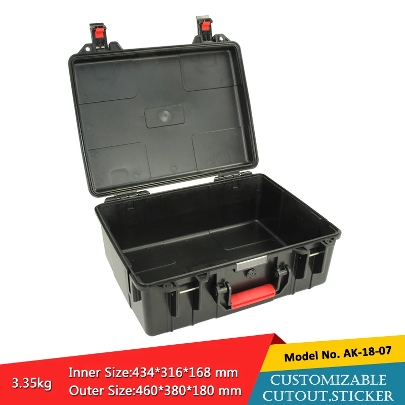 szomk waterproof ABS plastic equipment case with handle plastic intrument case with foam (2)
