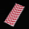 For Drinking and Carry On the Go Striped Pattern Disposable Paper Straw