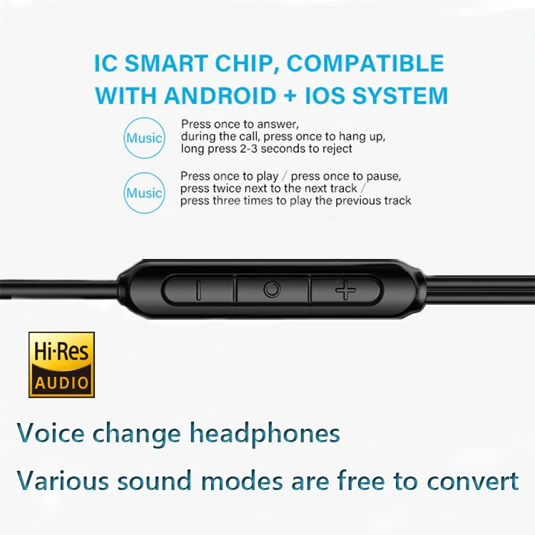 UiiSii C8 TYPE-C Voice Change Headphones Earphones with Interchangeable Sound Modes Gaming Earphones - ANKUX.COM