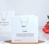 Handwriten Love Special Valentines White Necklace Card Custom Printed Hanging Jewelry Cards