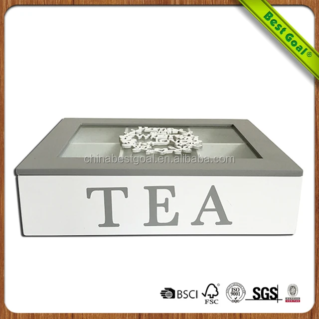 lacquered 6 compartments chinese gift wooden tea packaging box