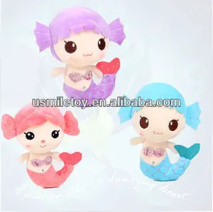 cartoon pink mermaid doll plush toy girl birthday gift wedding