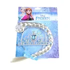 F&J brand fashion kid hairpin frozen princess crown and hair extension elsa anna fairy tale wedding hair accessories