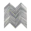 Gray Marble Floor 3D Bump Herringbone Mosaic Tile