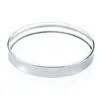 Fashion 925 sterling silver plated smooth dished bangle bracelet for women men