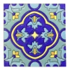 High quality in stock interior wall decor tiles flower pattern tile 10x10cm colored glaze ceramic mosaic art tile