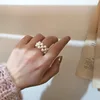 Wholesale Instagram Fashion New Arrived Handmade Custom Plastic Jewelry Korean Braided Pearl Ring For Women