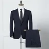 Made to measure new arrival slim fit 100% wool mens blazer, navy blue striated high quality cashmere blazers suits for men