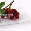 new design eco-friendly tableware special shape disposable tulip glass glass beaded charger plate