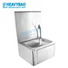 Stainless Steel 304 Kitchen Knee Operated Wall Mounted Hand Wash Basin Sink in China