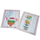 Fabric cotton custom design printing plain tea towel kitchen towel