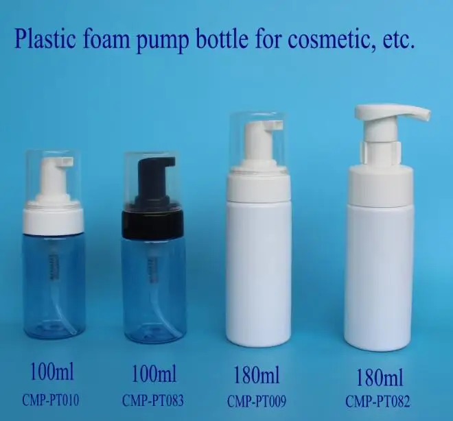 plastic blue foam pump bottle, 100ml foam pump bottle for shaving