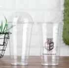 Crystal Clear Disposable Plastic Cups for Bubble Tea
