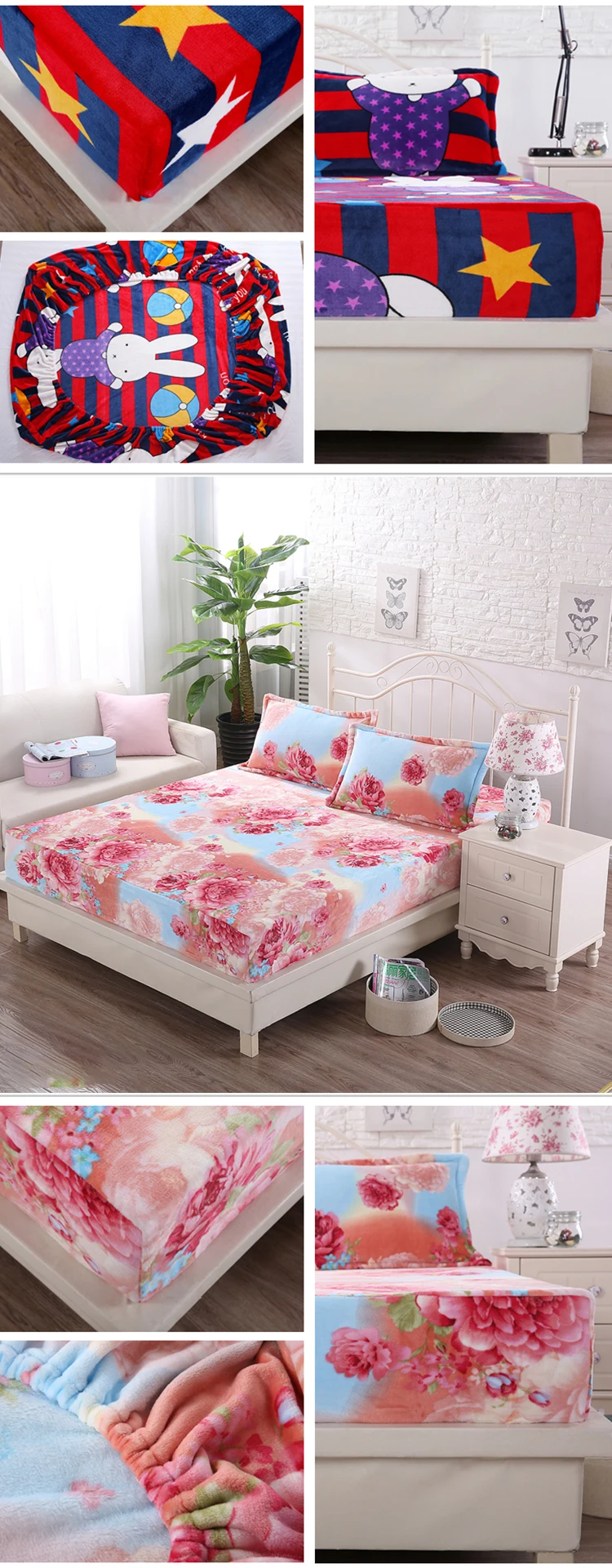 Coral velvet polyester customized style mattress protector top - Jozy Mattress | Jozy.net