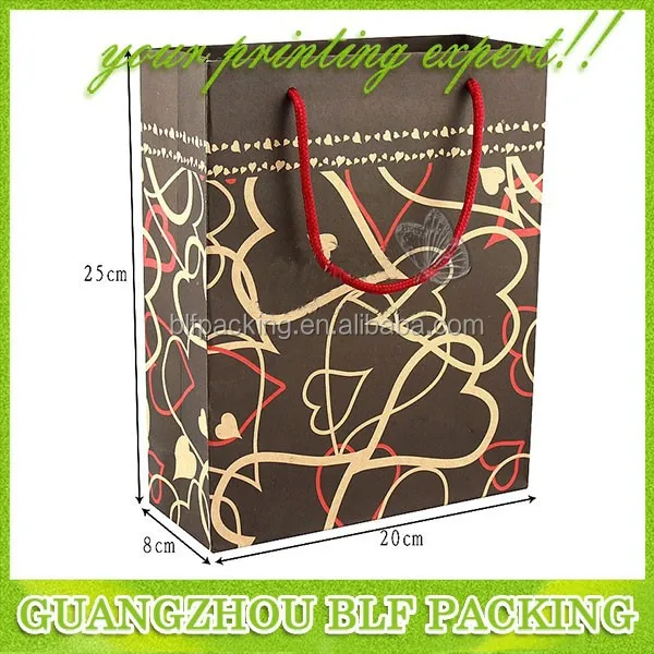(blf-pb528) classy paper bag lovely printed kraft paper gift bag