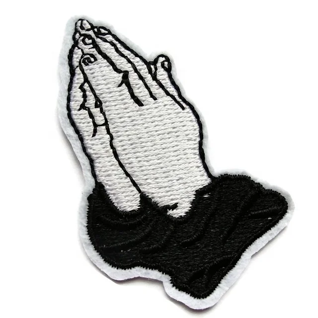Black White Praying Hands Christian Embroidered Iron On Patch Prayer Liturgical Faith patch applique badge
Black White Praying Hands Christian Embroidered Iron On Patch Prayer Liturgical Faith patch applique badge