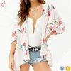 Women Floral Print Short-Sleeve Kimono Caftan Dress For Sale With Customized Service