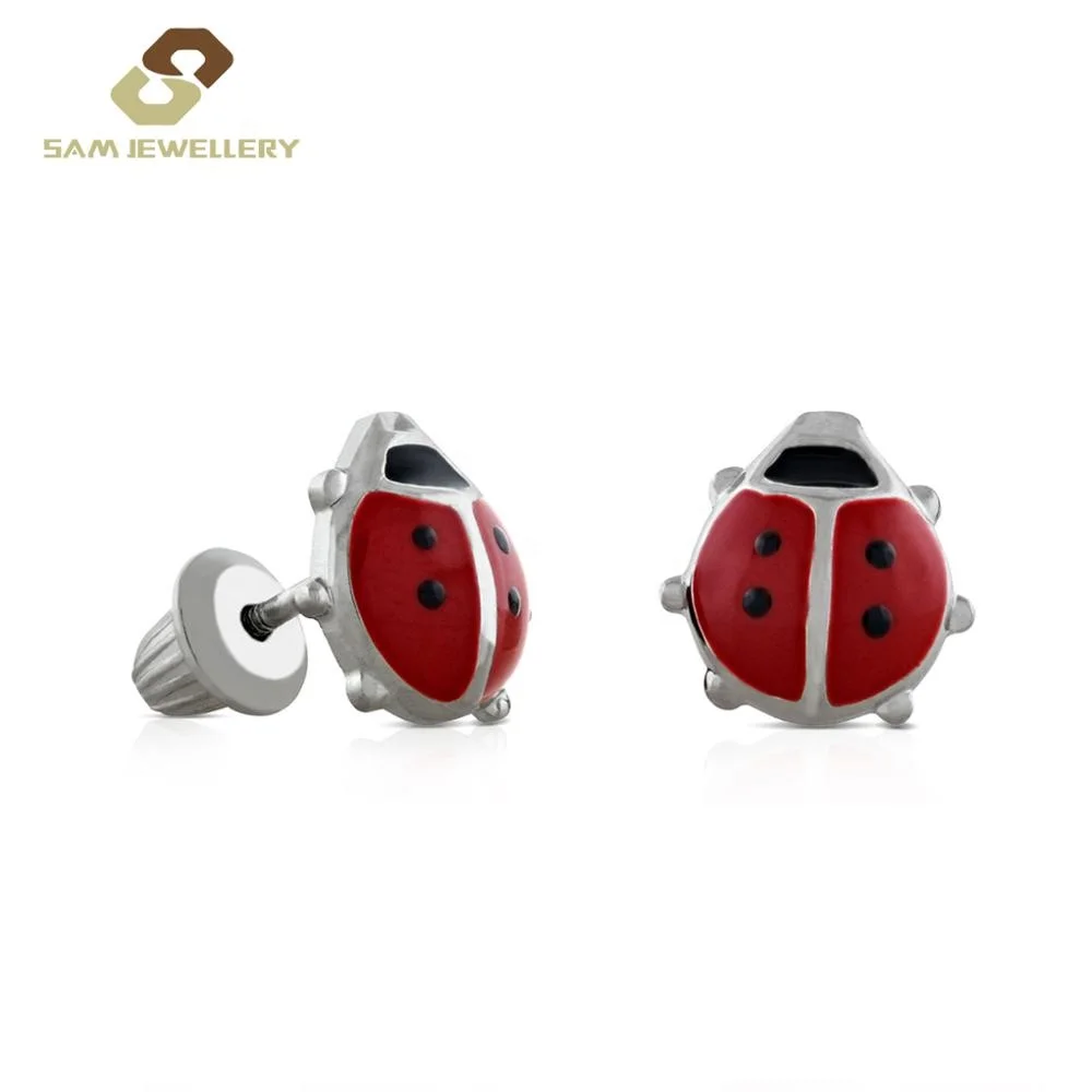 Lovely Sterling 925 Silver Cute Enamel Little Children's Ladybug Stud Earrings Jewelry, Picture
Lovely Sterling 925 Silver Cute Enamel Little Children's Ladybug Stud Earrings Jewelry, Picture