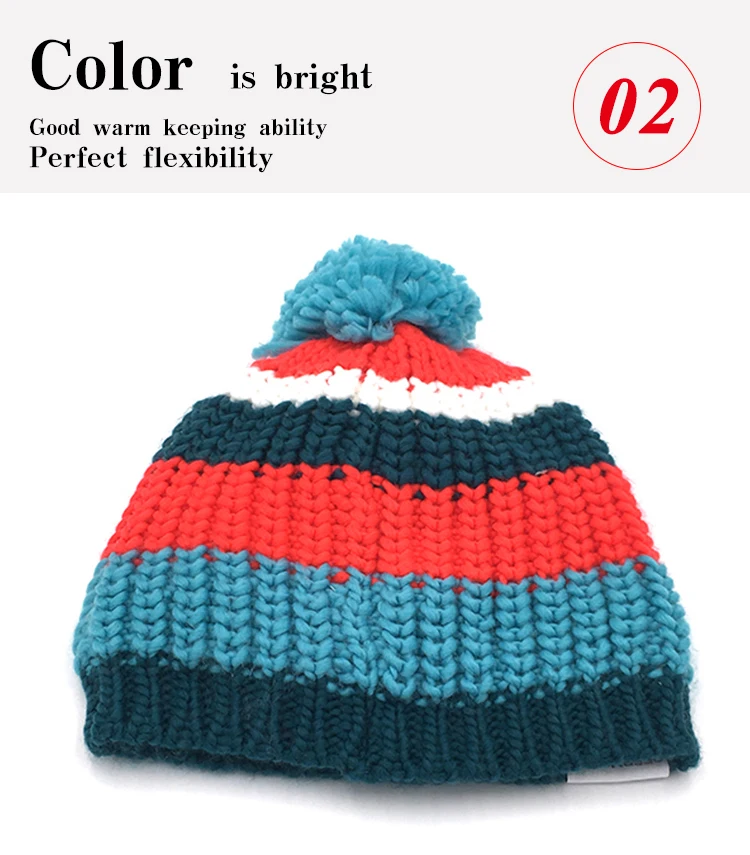 unisex children colorful warm christmas kids winter hat knitted