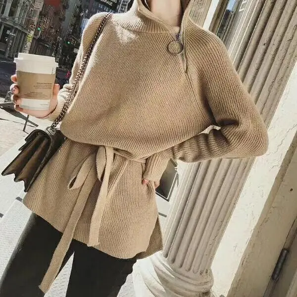 new winter stylish high neck lady lace up sweater dress women sexy knitwear pullovers zips long belt jumpers elegant autumn, Khaki, red, beige
new winter stylish high neck lady lace up sweater dress women sexy knitwear pullovers zips long belt jumpers elegant autumn, Khaki, red, beige