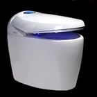 Top design one-piece white ceramic slow down elongated family intelligent flush smart wc sanitary ware toilet