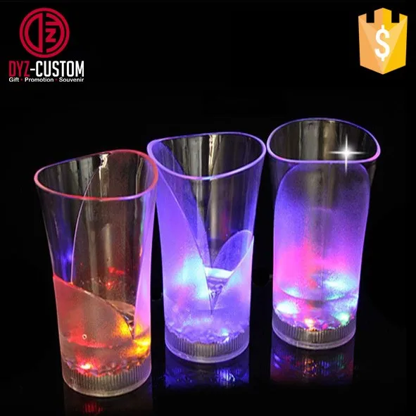 Liquid Activated Color Change Flashing Cup Plastic Light Up Drinking