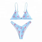 FEIBUSHI New Arrival Flamingo Bikini Swimwear Sexy Biquini High Cut Bikini Set