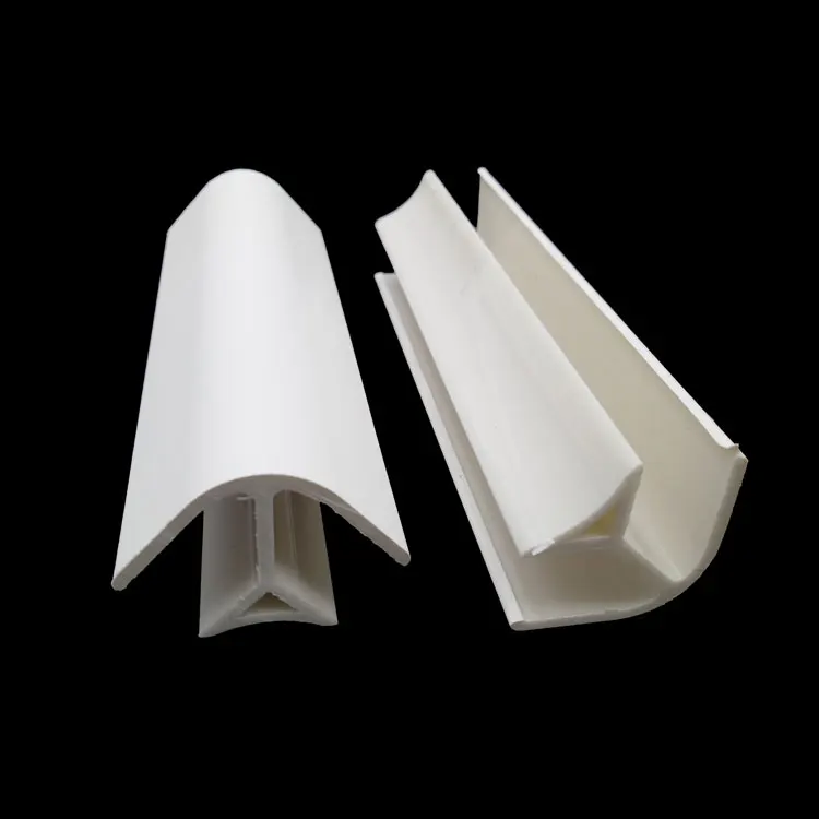 White PVC skirting corner joint