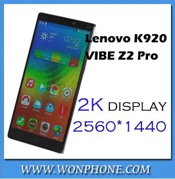 

4G Lenovo VIBE Z2 Pro K920 RAM 3GB+ROM 32GB 6.0'Android 4.4 MSM8974AC Quad Core 2.0GHz FDD-LTE WCDMA GSM 4000mAh 2560x1440 Phone, N/a