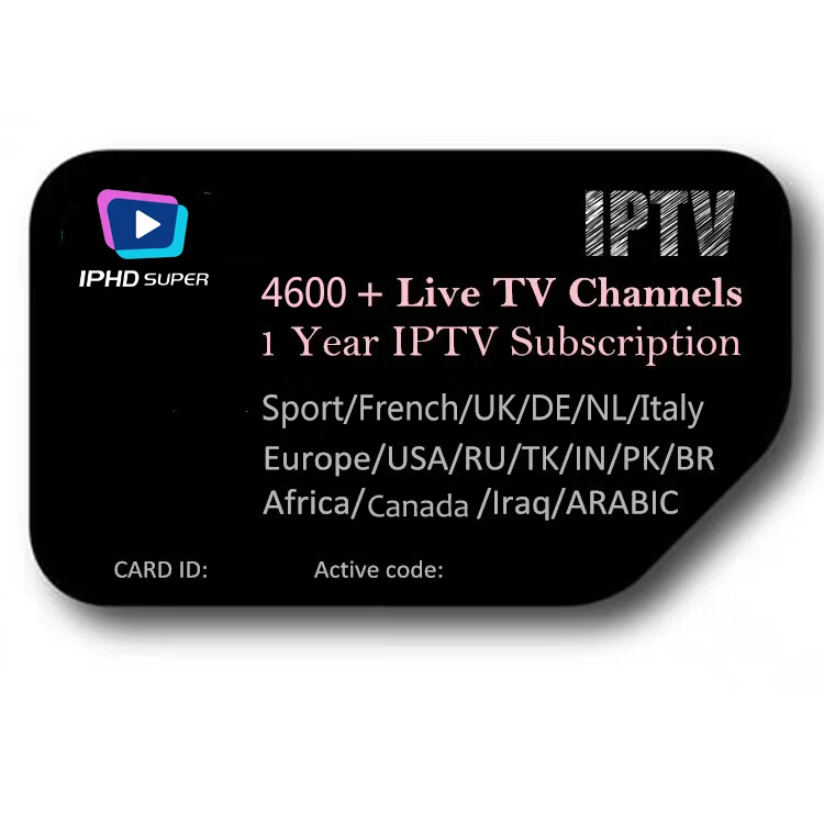 

2019 Hot Sale IPTV Server With Arabic,Brazil, USA, Canada, Africa Indian Channels IPTV Subscription