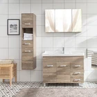 Single Sink and Vanity Built in Bathroom Cabinets Restroom Furniture