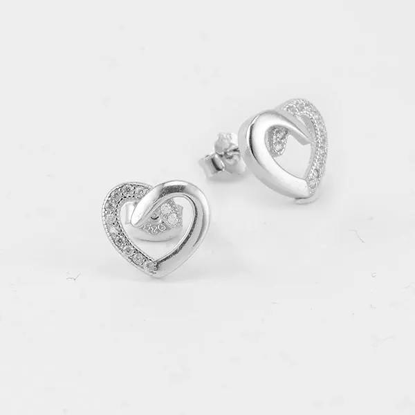 China Wholesale Fashion Women Silver Earrings Jewelry , New 925 Silver CZ Earring , silver earring
