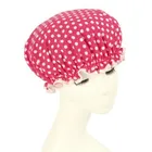 Amazon Hot Sale Bath Hat Adult Resizable Double Layer Environmental Waterproof Shower Cap