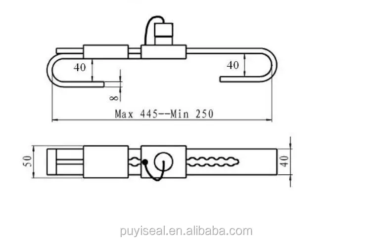 PY-2010 reusable heavy duty metal container door lock security padlock seals 