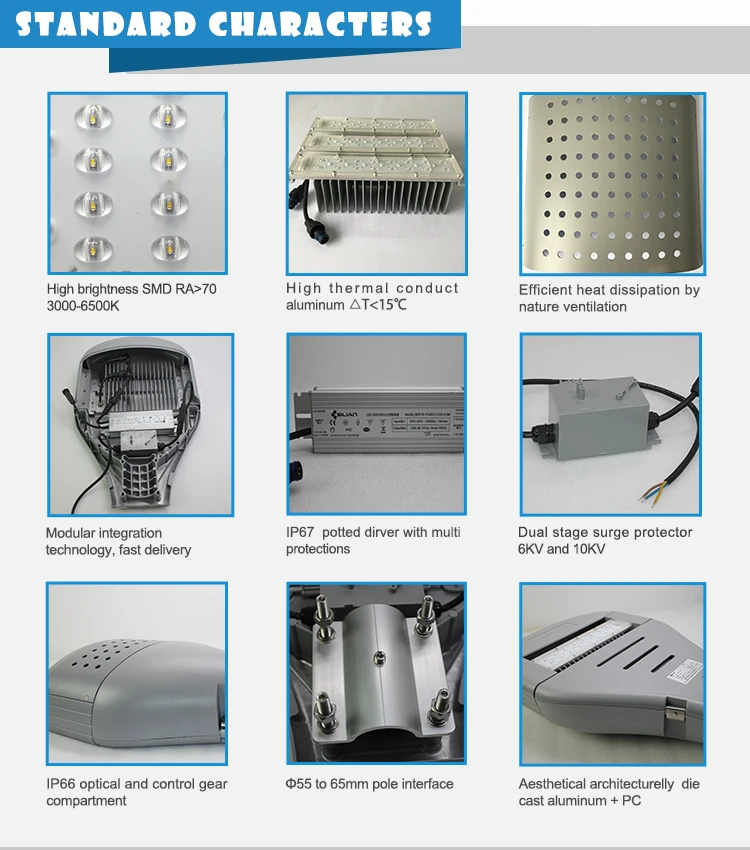 165W led street light low energy road light with zigbee dimming controller - ANKUX.COM
