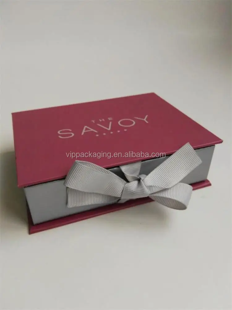 customize paper lid box with ribbon closure, cardboard box with