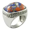 folk-custom flower stone ring designs for men