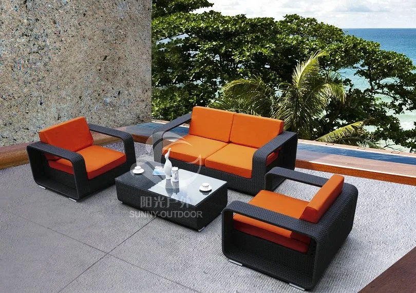 2016 Hot Sale Cheap Outdoor Rattan Furniture Garden Sofa Set With