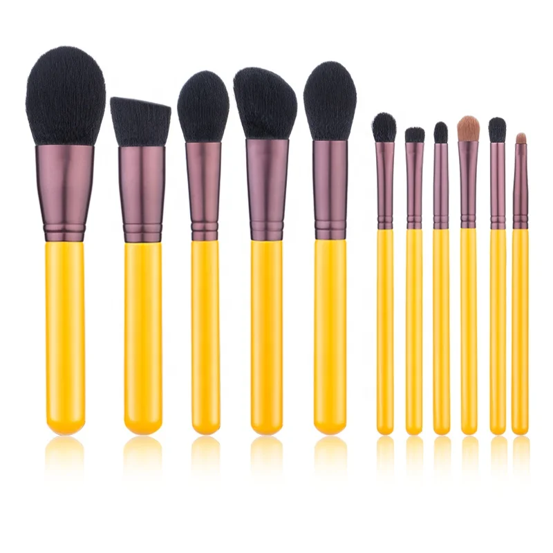 New Design Yellow Wood Handle Makeup Brushes Set 11pcs Synthetic hair Private Label Cosmetic Make Up Powder Blush Brushes Kit
New Design Yellow Wood Handle Makeup Brushes Set 11pcs Synthetic hair Private Label Cosmetic Make Up Powder Blush Brushes Kit