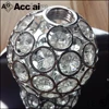 stainless steel lamp holders with round hollow ball include crystal bead