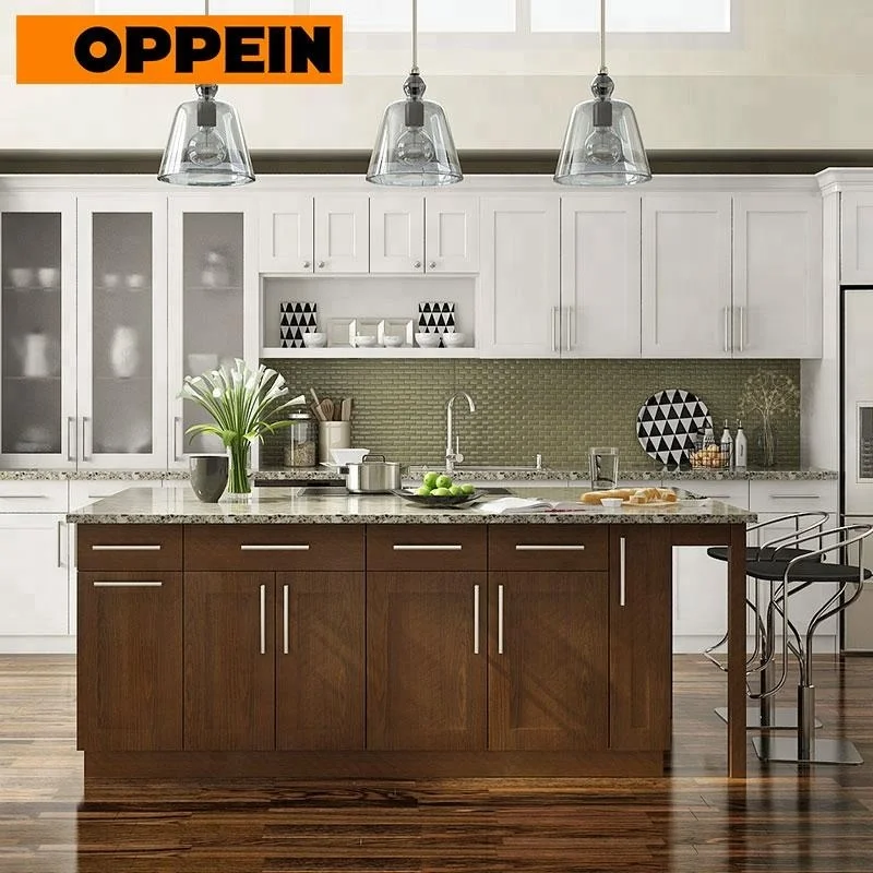 Oppein Best Sale New Design High Quality Wooden Shaker Kitchen