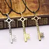 Attack On Titan Eren Key Necklace Metal Pendant Necklace Eren Cosplay Jewelry Toy Anime Figure Anime Jewelry Factory Direct Sale