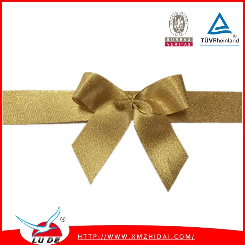 gift box ribbon bow for valentine, printed ribbon bow with wire