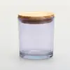 No Handmade and glass Material glass candle jar with metal lid for candle making customized colorful small cups with lid