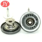 Brass custom embossed logo metal jeans rivets button
