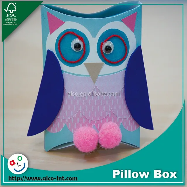 mollys lovely owls custom printed gift pillow box children