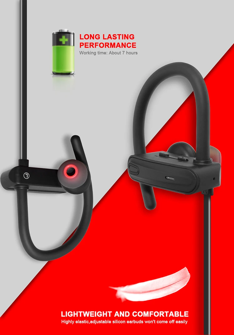 Good Feedback ear-clip CSR chipset foldable wireless headphone with microphone RU11 - ANKUX.COM