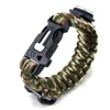 Colorful paracord braiding bracelet with tools for paracord emergency situations
