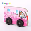 Jinayon New Custom Children Board Story Book Printing Thick Cardboard Book for Education Bus shape Custom Size Accepted